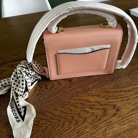 New! Marc Jacobs The Downtown Satchel Bag -Pink smooth leather with bag scarf - Picture 11 of 11
